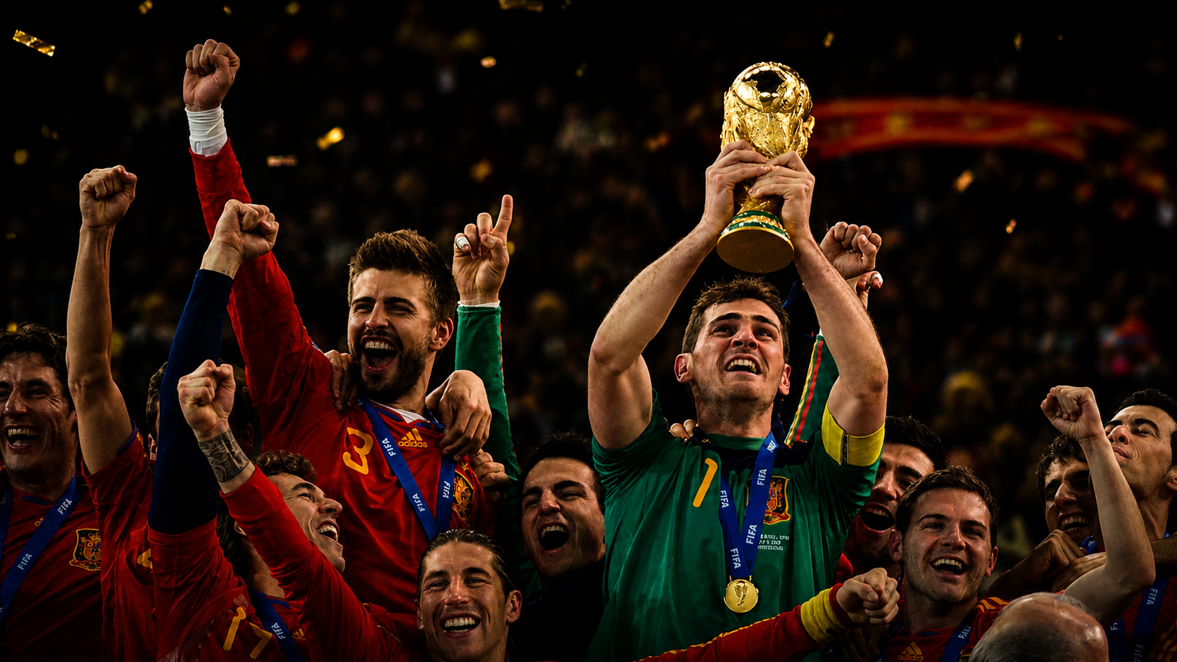 Casillas levanta el Mundial 2010